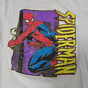 Vintage-Style Marvel Spider-Man Comic Tee – White Medium